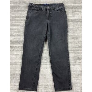 Bandolino Mandie Jeans Womens 14S Black Denim Dark Wash Straight Leg Casual